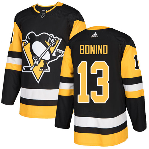 Adidas Men Pittsburgh Penguins #13 Nick Bonino Black Home Authentic Stitched NHL Jersey